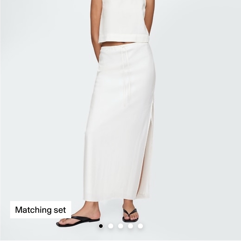 Gap White Linen Blend Skirt